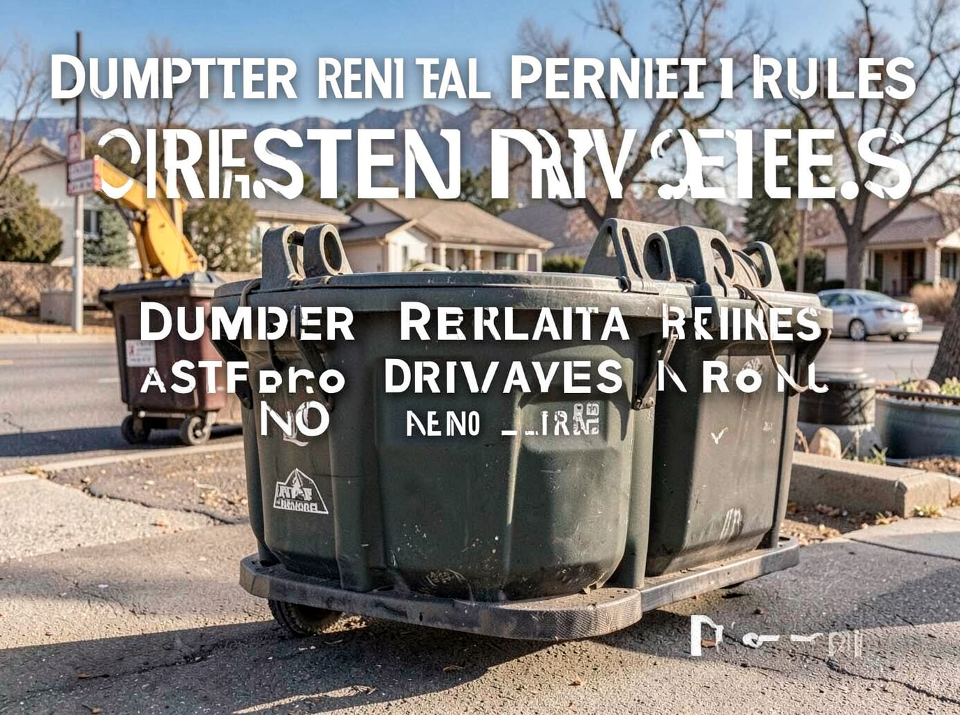 Dumpster Rental Permit Rules For Streets And Driveways In Reno